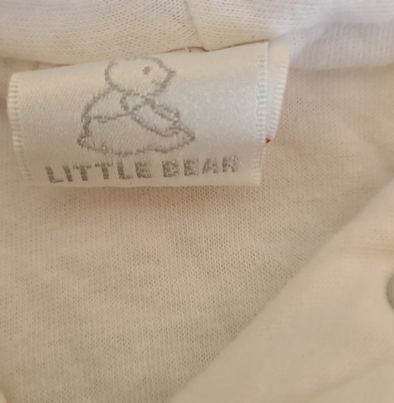 White soft bunny snap up pram suit snowsuit - Picture 2 of 3